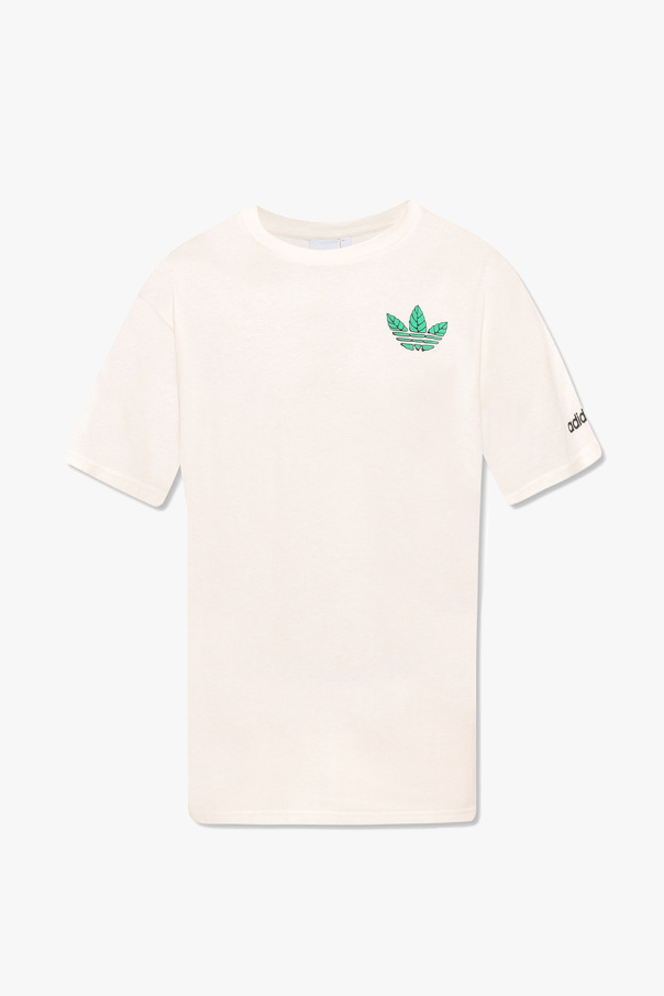 White adidas shirt clearance with rose gold logo